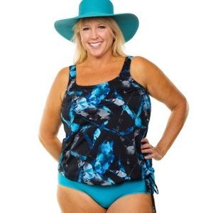 Topanga separate blouson swimsuit top